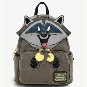 Loungefly Disney Pocahontas Meeko Fuzzy Mini Backpack